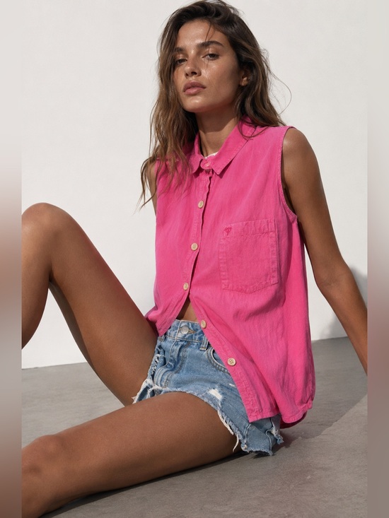 Vintage Tops - 100% cotton Vinty oversized club med button up
